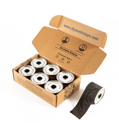 Tejp biomechaniczny Dynamic Tape® (czarny) 6 sztuk